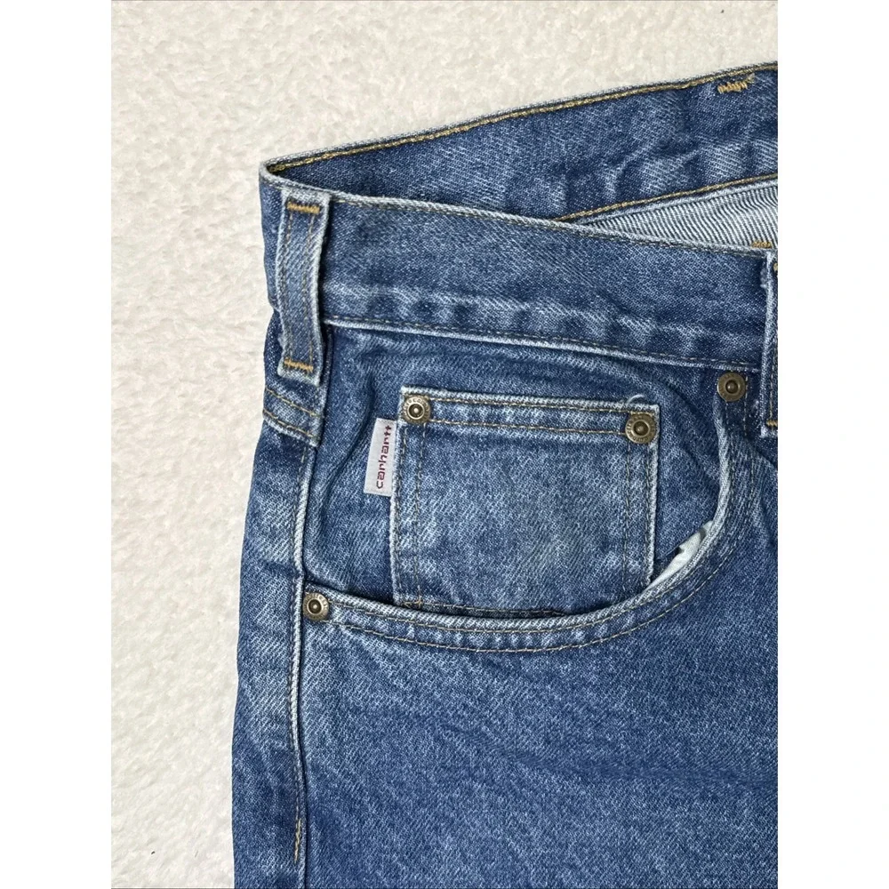 Mens Carhartt Straight Leg Relaxed Fit Jeans Pants Vtg Grandpa Big 48 x 30